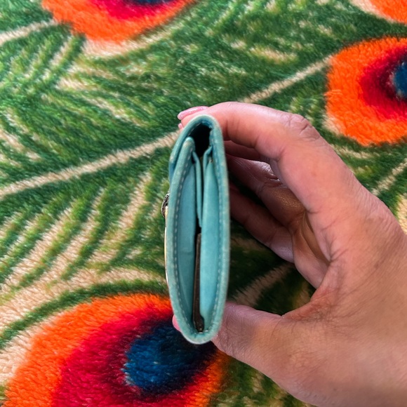 Vintage Teal Gucci Coin Purse Pouch - Picture 5 of 8